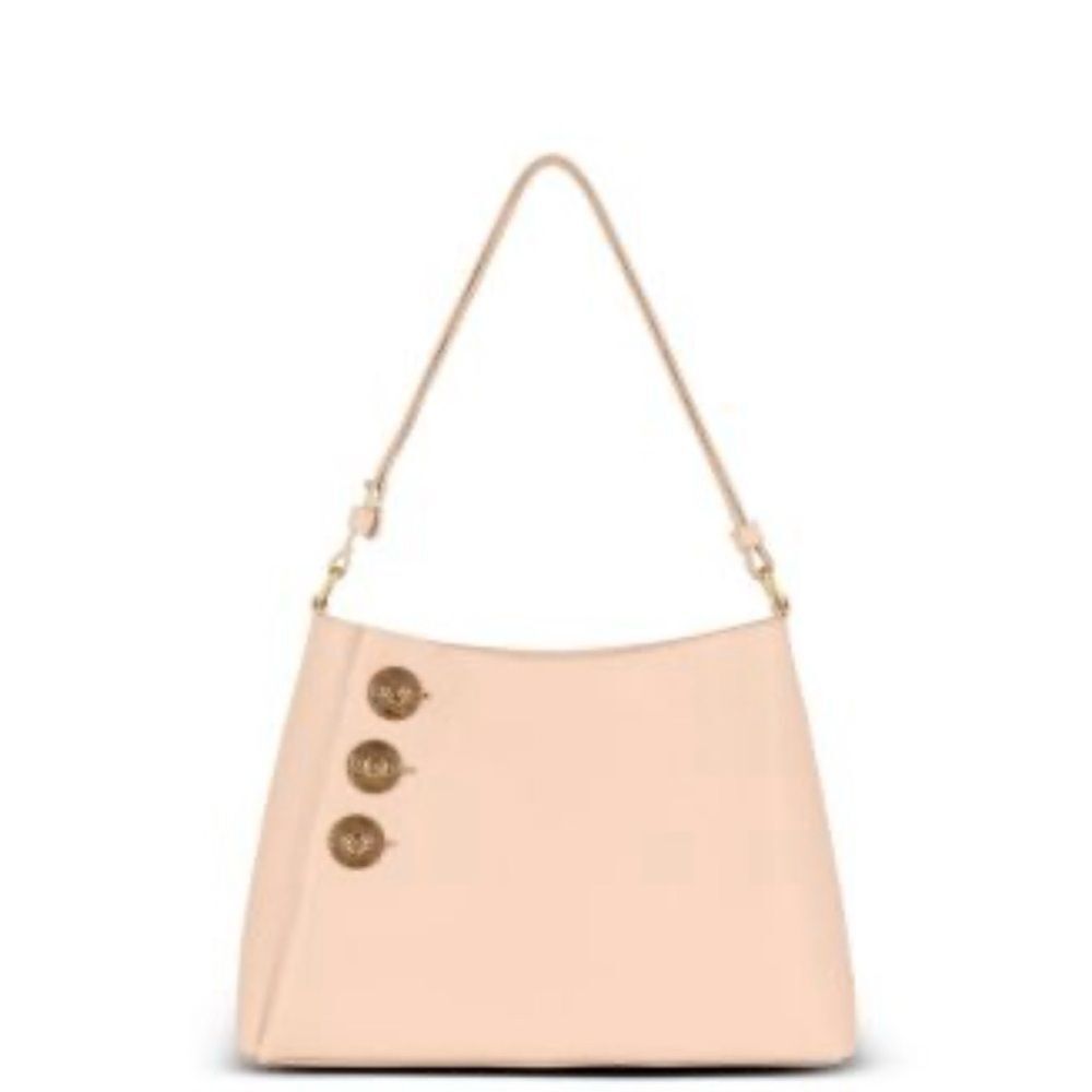 Balmain Embleme Shoulder Bag in Grained Calfskin